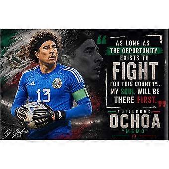 Guillermo "Memo" Ochoa Motivational Jigsaw Puzzle  Quote Inspirational Quotes Classroom Jigsaw Puzzle s Mens Soccer Pro Coaching Wall Art HAA201