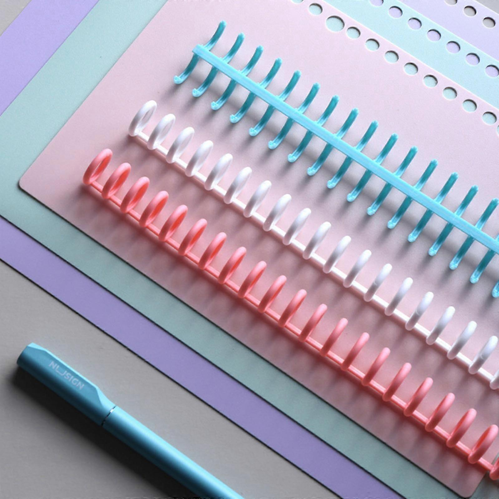 10 Pcs Practical Comb Binding Spines Plastic Comb Bindings 30 Rings Spirals Binding Coils compatible with Student Teache