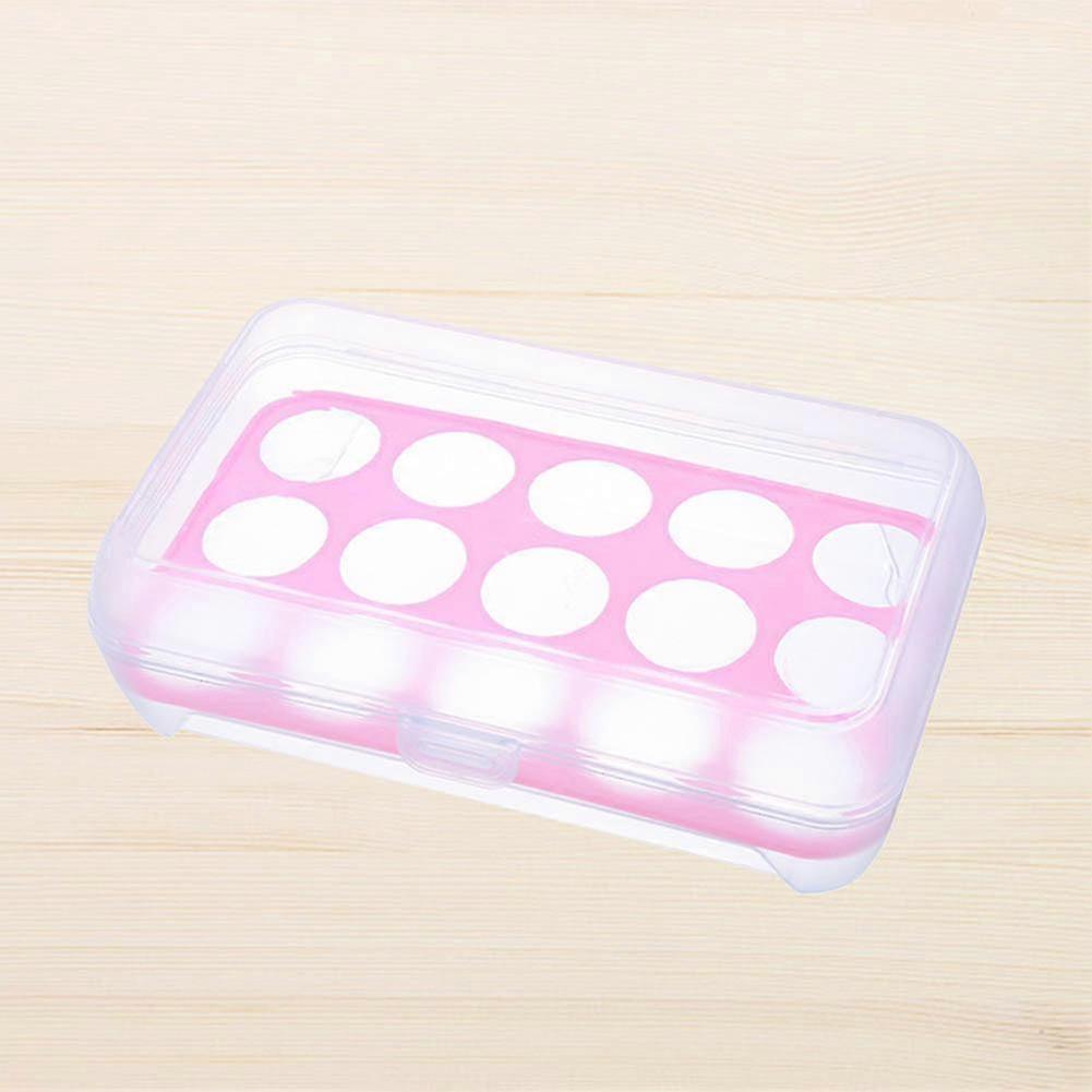 15-Grid Snap-Closure Egg Storage Box