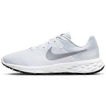 Scarpe da corsa casual basse Nike REVOLUTION 6 da uomo, colore bianco e grigio DC3728-100