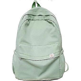 Sage Green Cotton Student Backpack