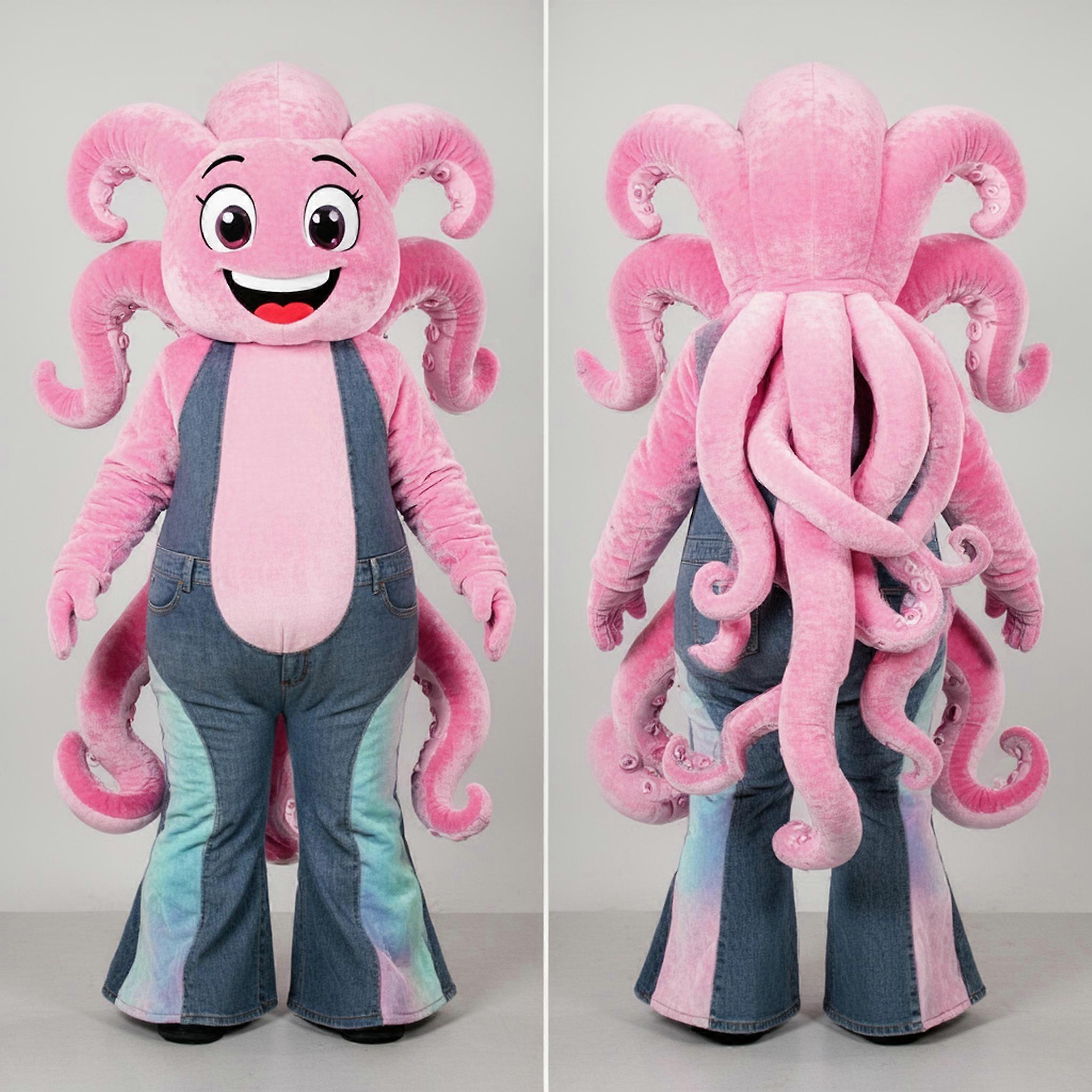 MASTICOT Pink Swirling Tentacles Hydra Mascot