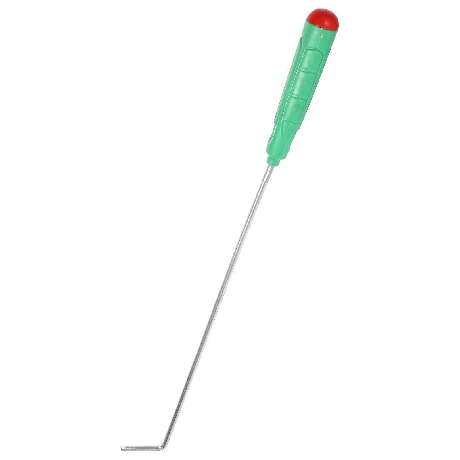 Fire Hook for Fire Pit Multi-Purpose Steel Tool with Plastic Handle