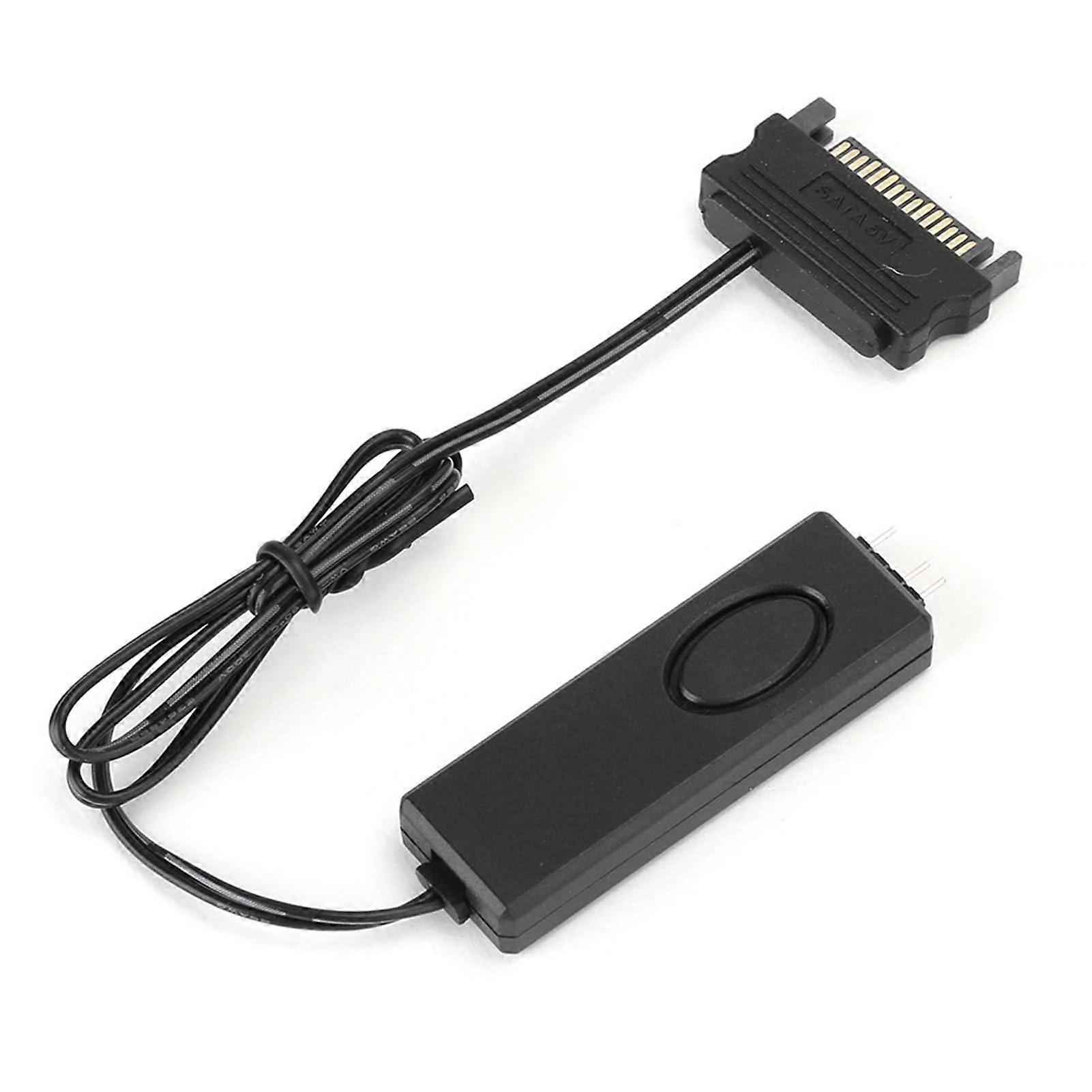 5V 3Pin ARGB Controller for PC Fans, Wireless RF Remote RGB Light Control Module, Black