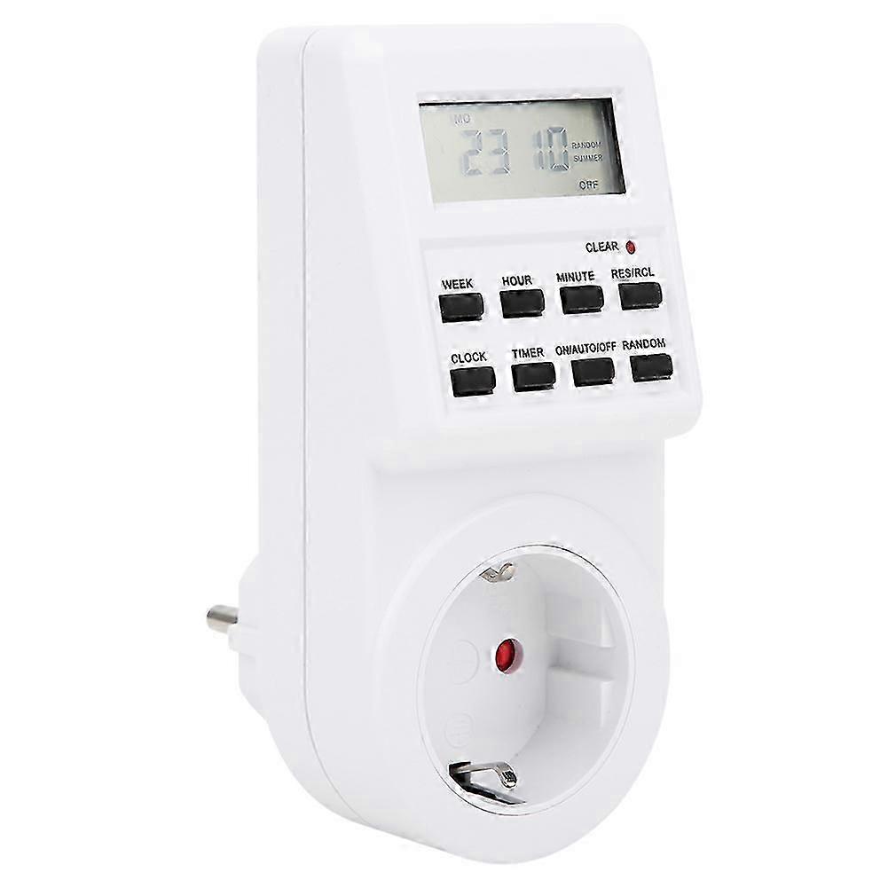 Electric timer control switch plug-in timer socket with LCD display TM03 European standard plug 230V
