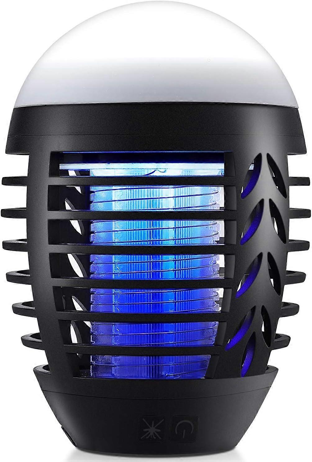 Solar-Powered Insect-Killing Torch With Flame Accent Light