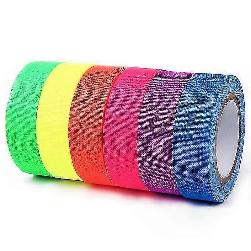 6-Colour UV Glow Gaffer Tape Set
