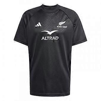 Adidas Mens Black Ferns 2025 Crest Rugby Shirt