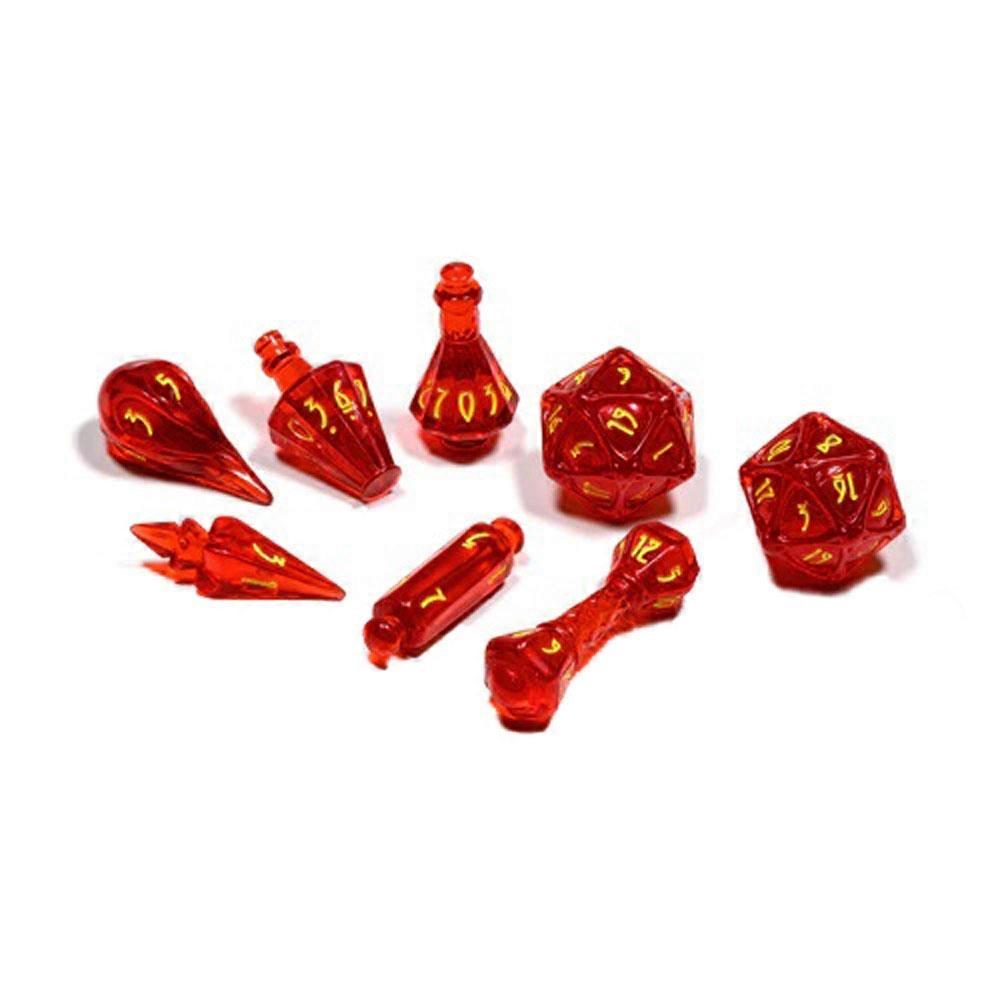 DRAGONFIRE Tabletop Tycoon: PolyHero Wizard 8 Highly Detailed Durable Dice Set