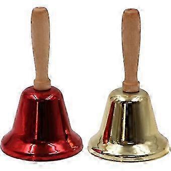 Wood-Handle Festive Ringing Bells