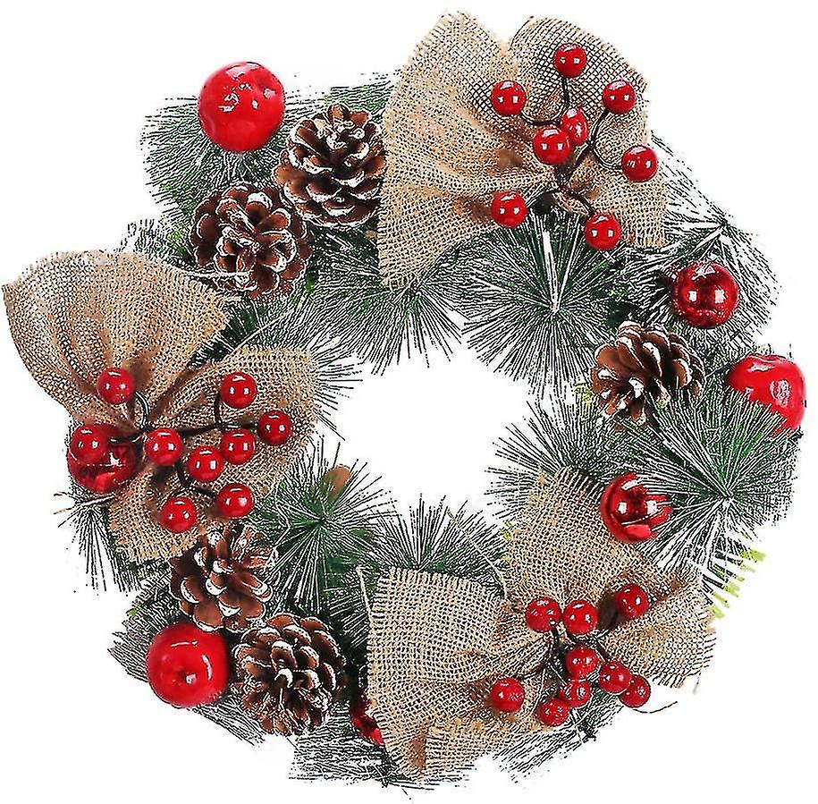 Christmas Wreath Door With Pine Cones And Berries Christmas Wreath For Outdoor And Indoor Decoration Christmas Tree Door
