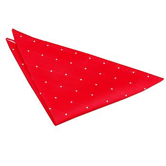 Red Pin Dot Pocket Square