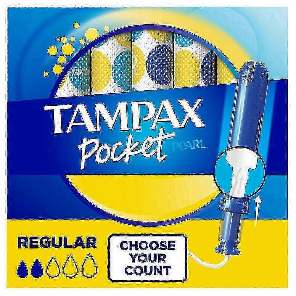 Tampax Pocket Pearl Tampons, Unscented, Regular Absorbency, 16 Ea