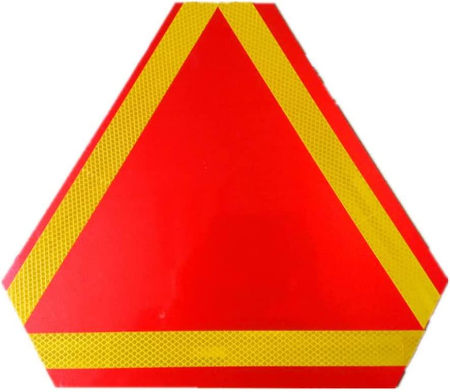 WARNING Reflector Slip Moving Vehicle Reflective Tape Safety Triangle Warning Sign for Truck Trailer, Warning Reflector