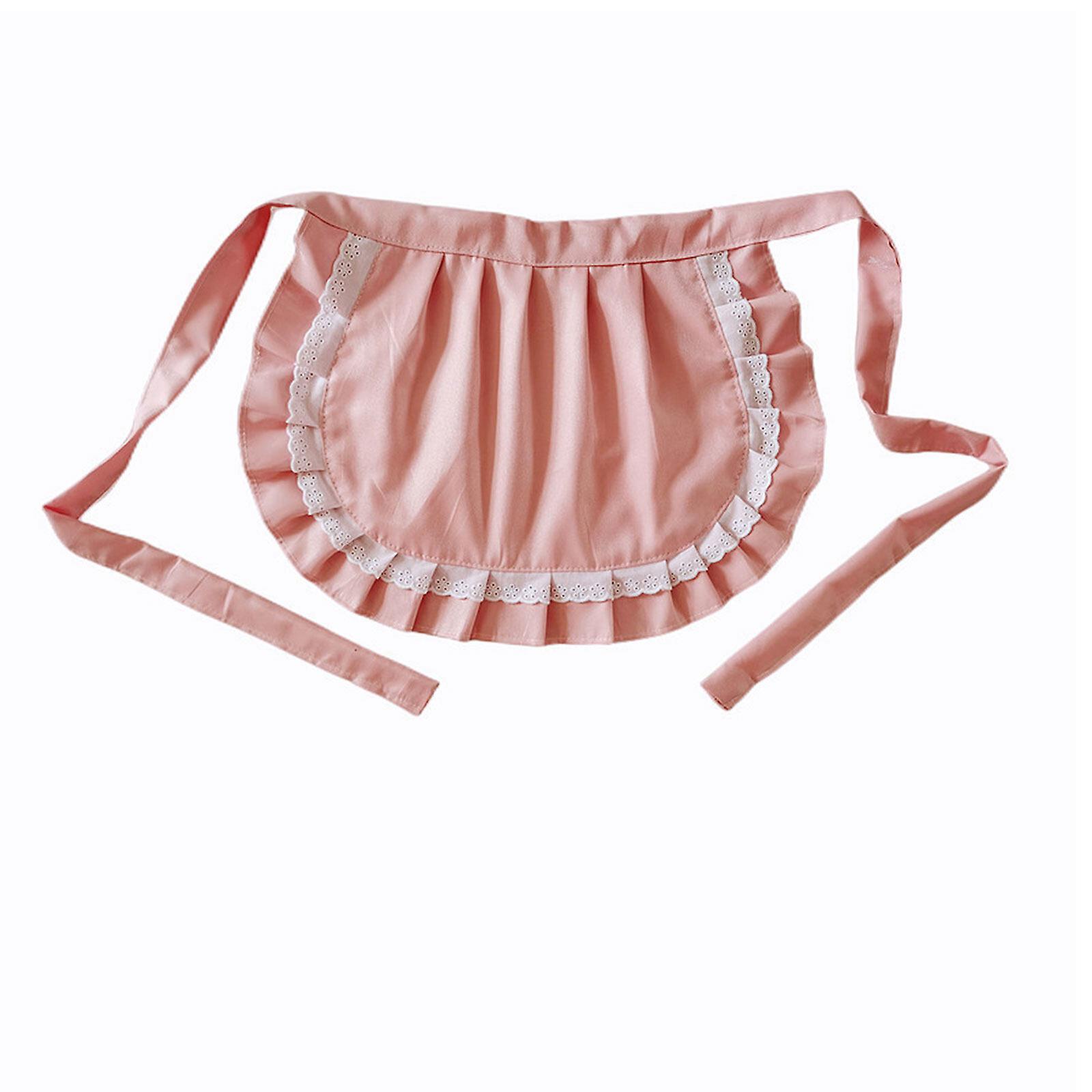 100% nou, femei bucătărie talie șorț de gătit jumătate șorț chelneriță șorț alb servitoare șorț