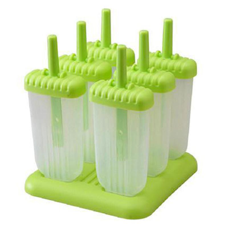 6 pièces / ensemble Popsicle Molds Ice Cream Maker Bpa Free Ice Cream Tools