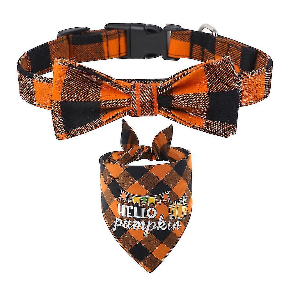 Pet Bandana Collar Halloween Triangle Bib Dog Bandana Collar Dress Up Set Collar Pet Party Decor
