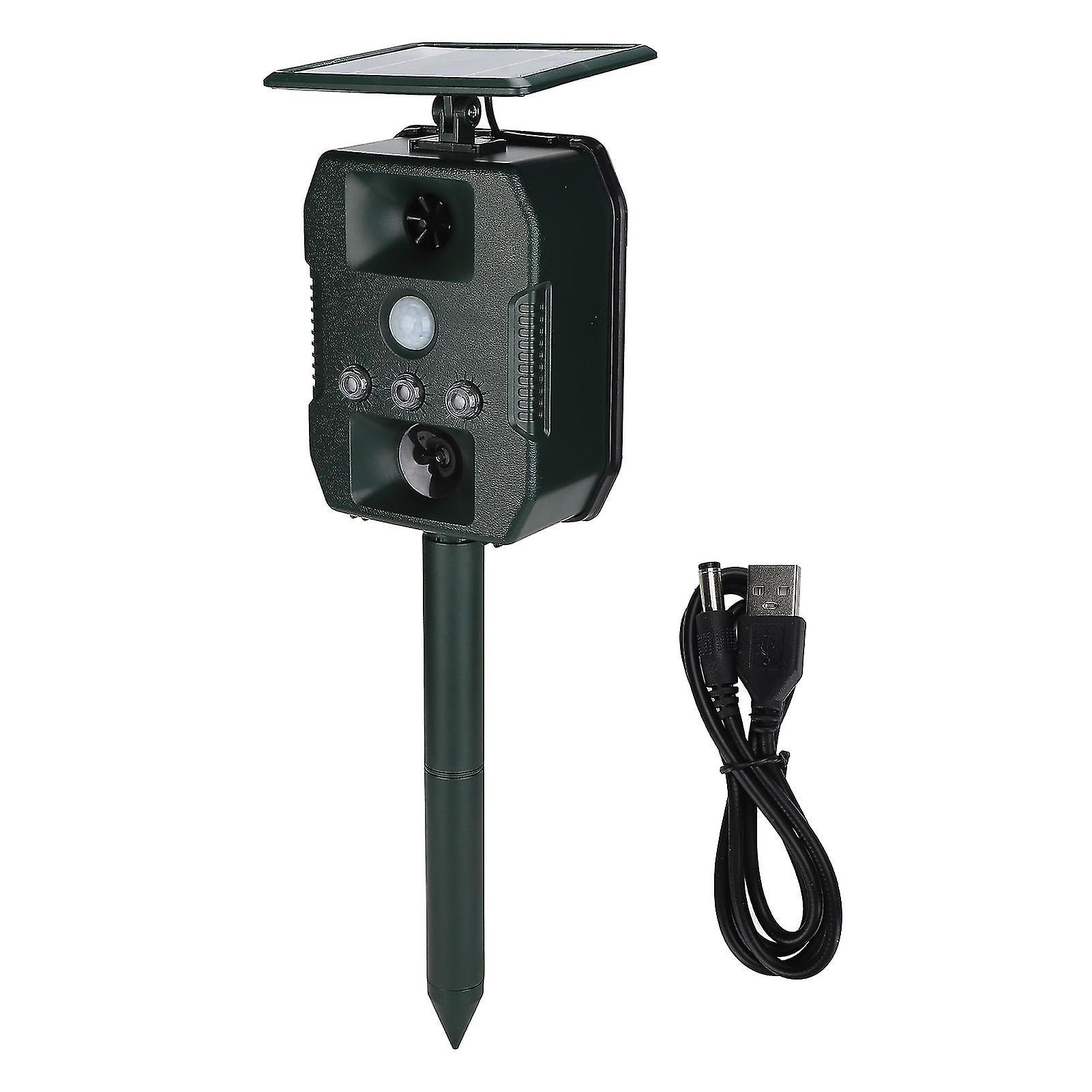 5.8V/200ma Solar Animal Repeller Smart Ultrasonic Mole Repellent With Motion Detector For Farm Garden Yard