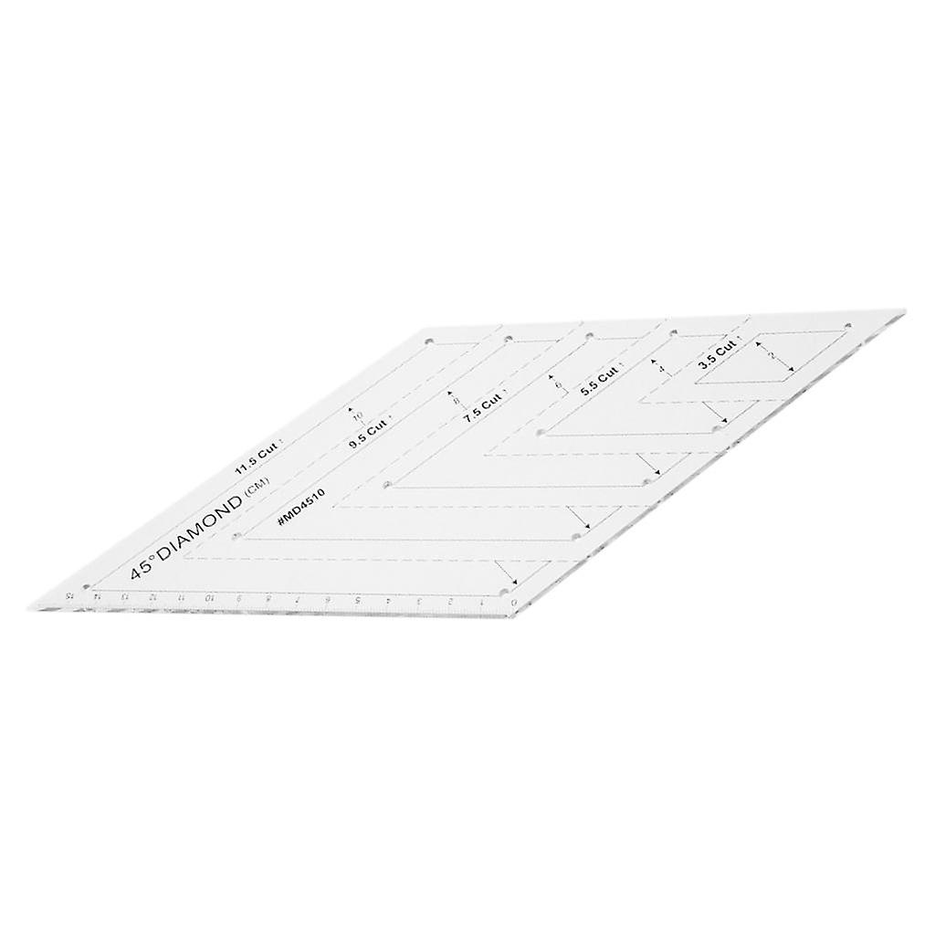 11.5 Cut 45 Degree Diamond Rhombus Template Quilting Ruler for DIY Patchwork