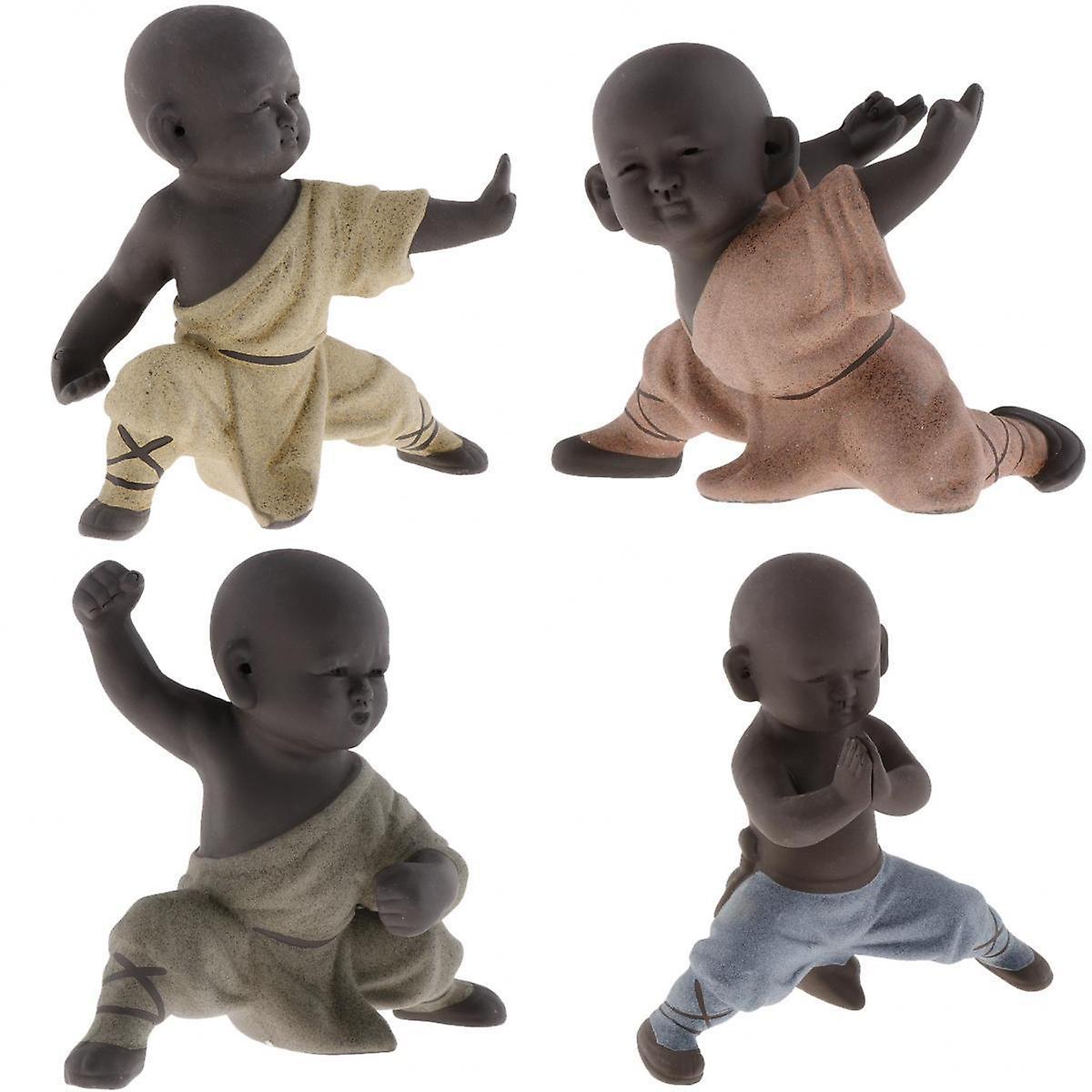 4 στυλ Kungfu Little Monk Tea Pet Tea Αξεσουάρ τελετής Play Color Sand