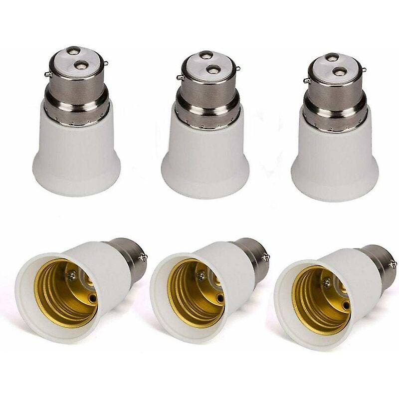 B22 to E27 bulb holder sockets - 6PCS LED bulb adapters