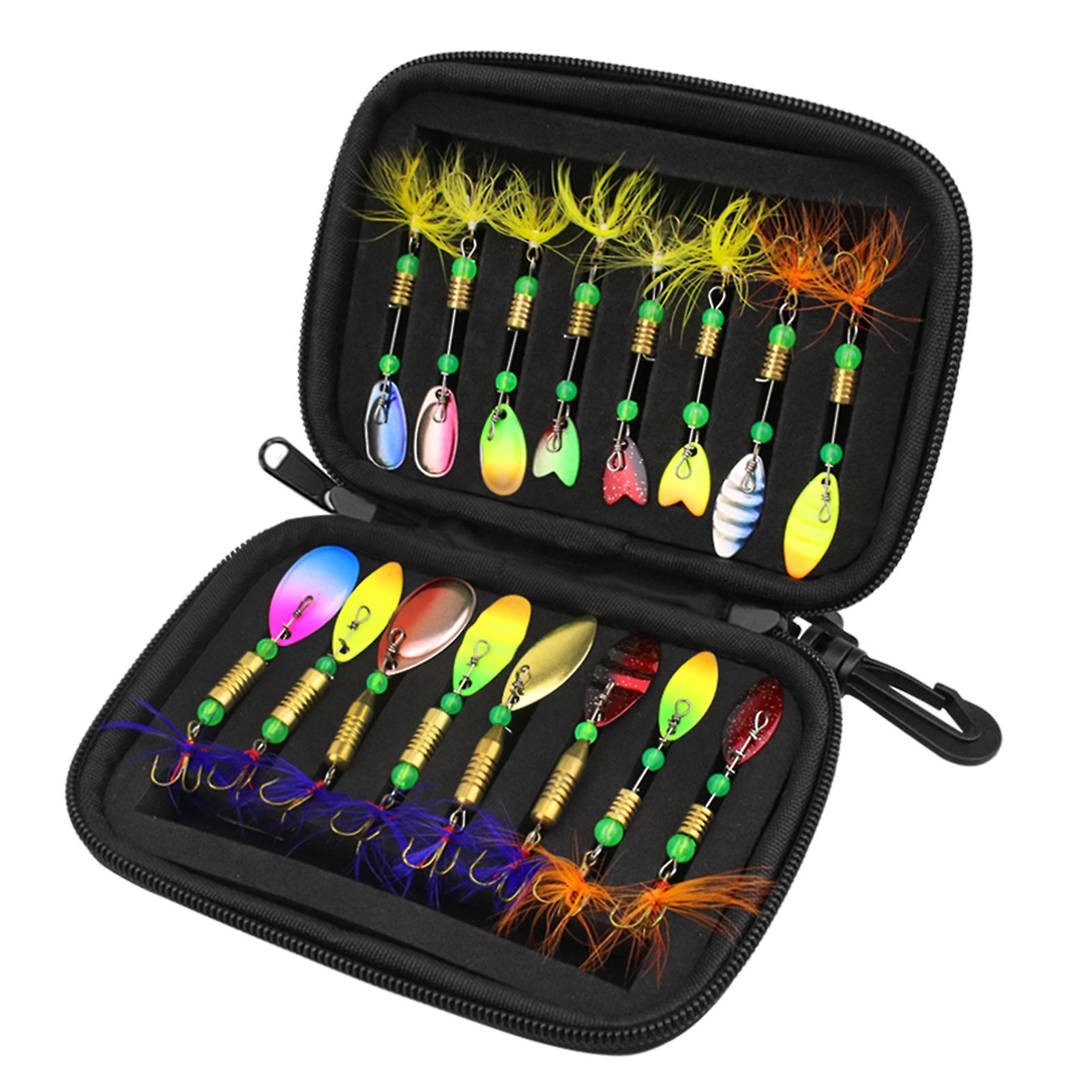 16pcs Fishing Spoons Lures Metal Baits Set