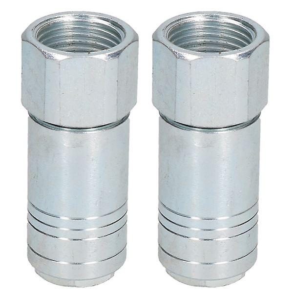 2pk Female Coupler 1/2" BSP Thread One Touch Air Line Hose Coupling