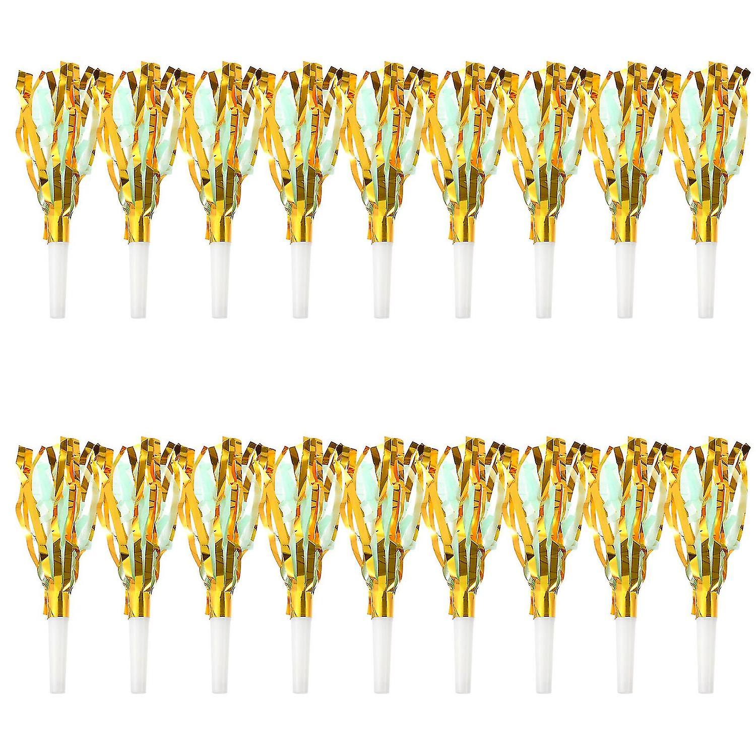 18 Pcs Fringed Noise Maker Musical Blowouts Whistle Fringed Party Blowers