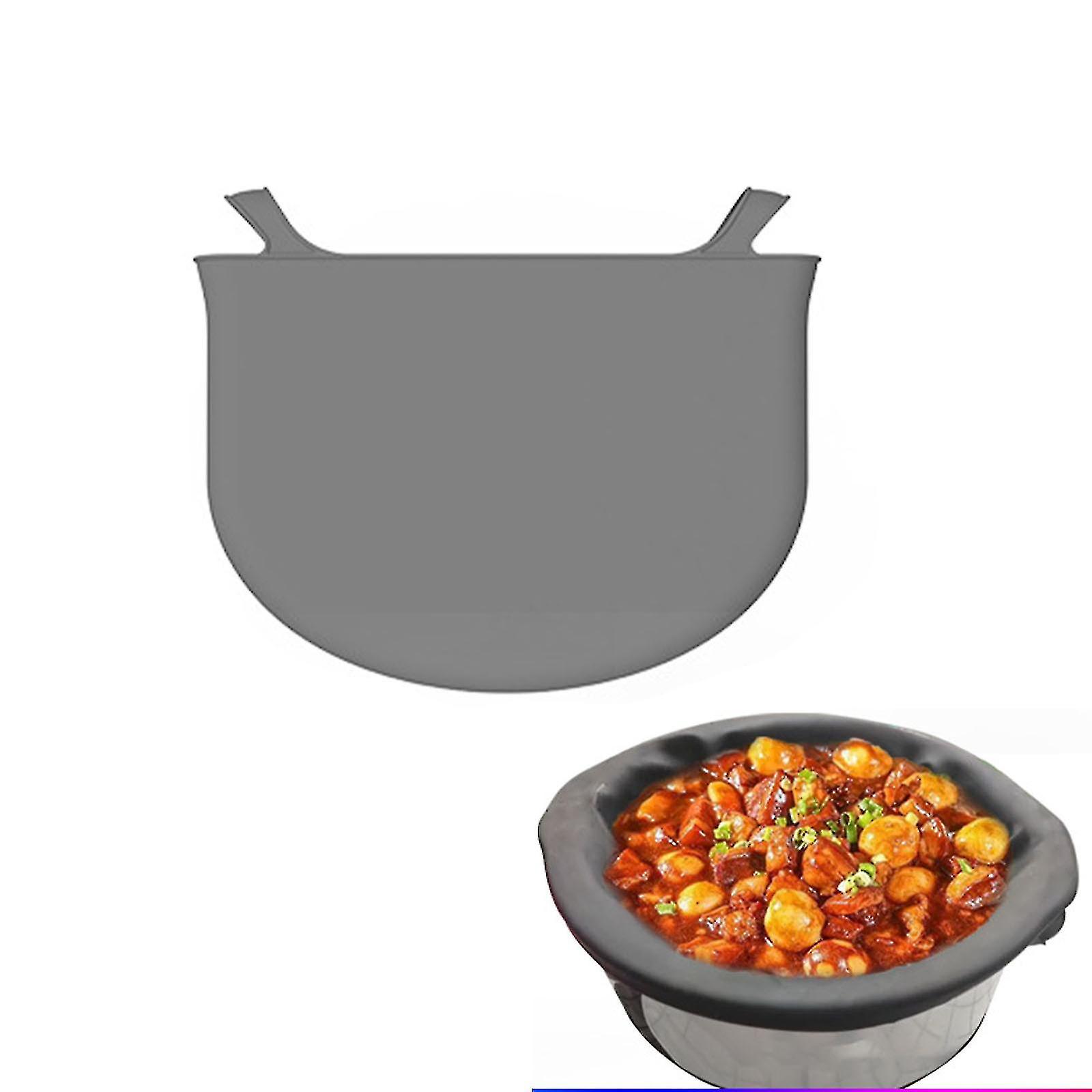 Silicone Slow Cooker Liner Compatible With 6-8 Quarts Slow Cooker Crockpot, Bpa Free Insert Liners For Oval Or Round Pot