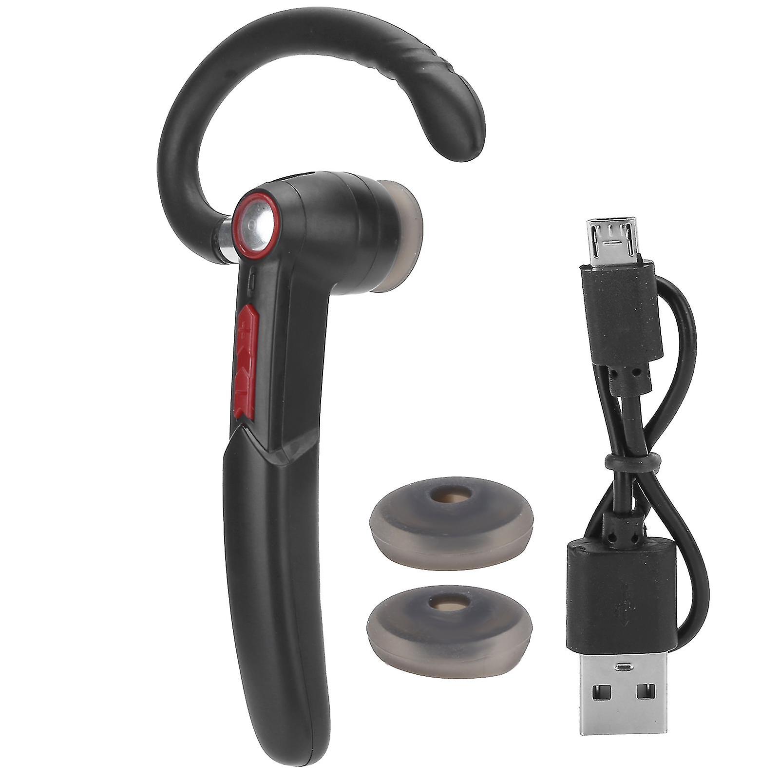 Red Portable Bluetooth Headset - Long Range, Ergonomic, Universal for iOS/Android