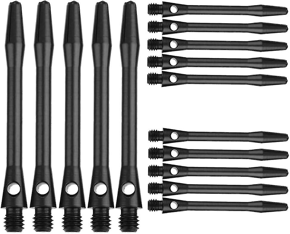 15 Stück Aluminium Dart Schaft, 45mm Dart Bars, Dart Zubehör, 2ba Schwanzhalter (schwarz)