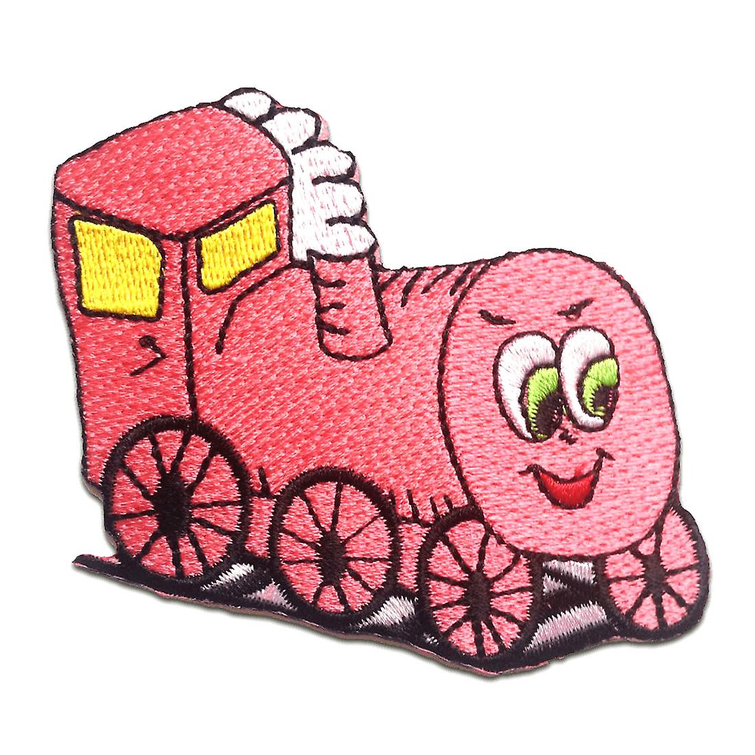 Patch - Locomotive Kids - pink - 8.2 x 7.6 cm - Iron-on patch