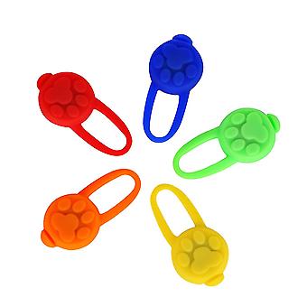 5pcs Hundehalsband Licht, LED-Clip-on, Silikon Walking Dark, blinkende Sicherheit wasserdichtes Haustier Walking