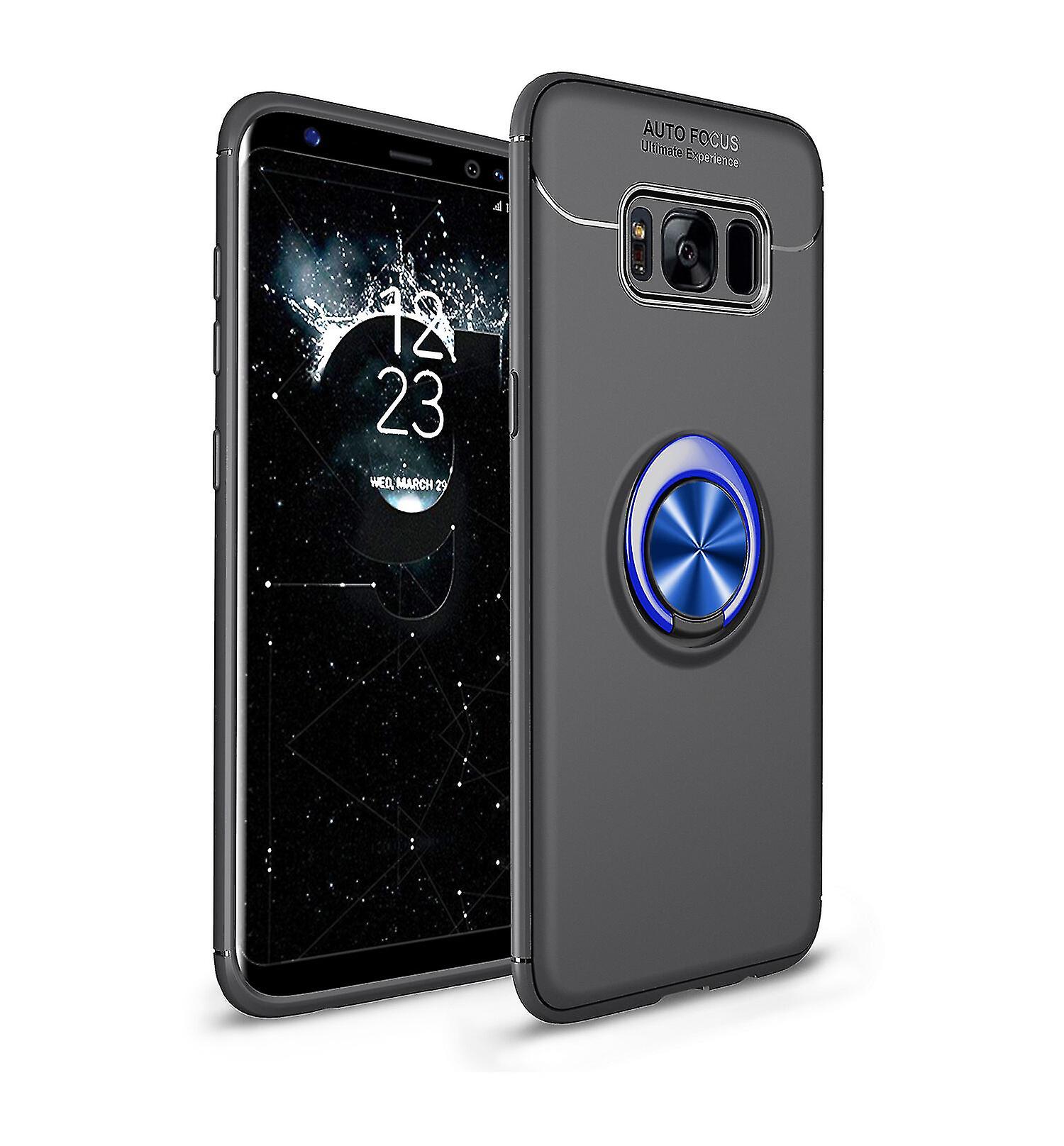 Shockproof Soft Gel Case For Samsung S8 - Metal Ring Stand, High Quality, Scratch-resistant, Non-slip, Dustproof, Full Protection