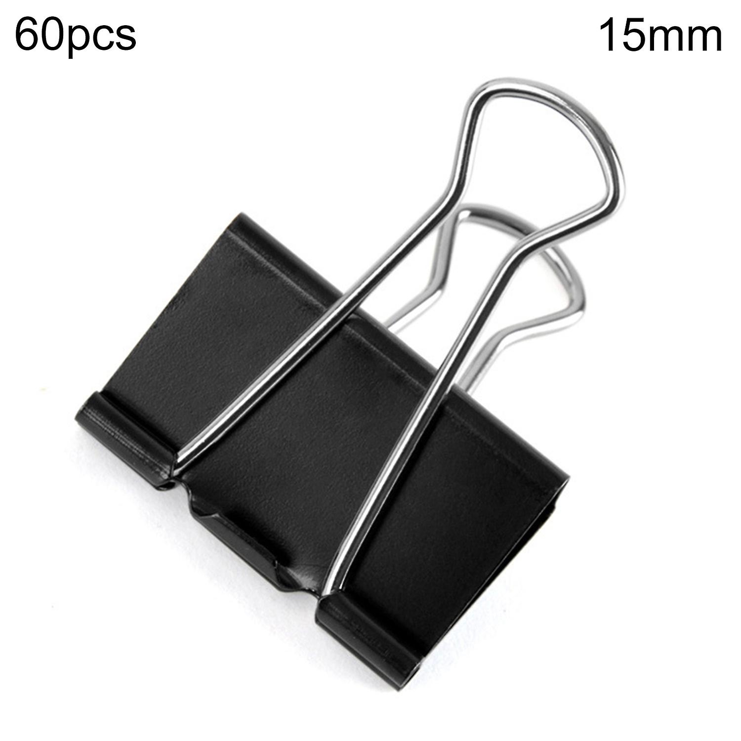 12/24/48/40/60Pcs Different Specifications Binder Clips Good Elasticity Long Tail Black Documents Cl