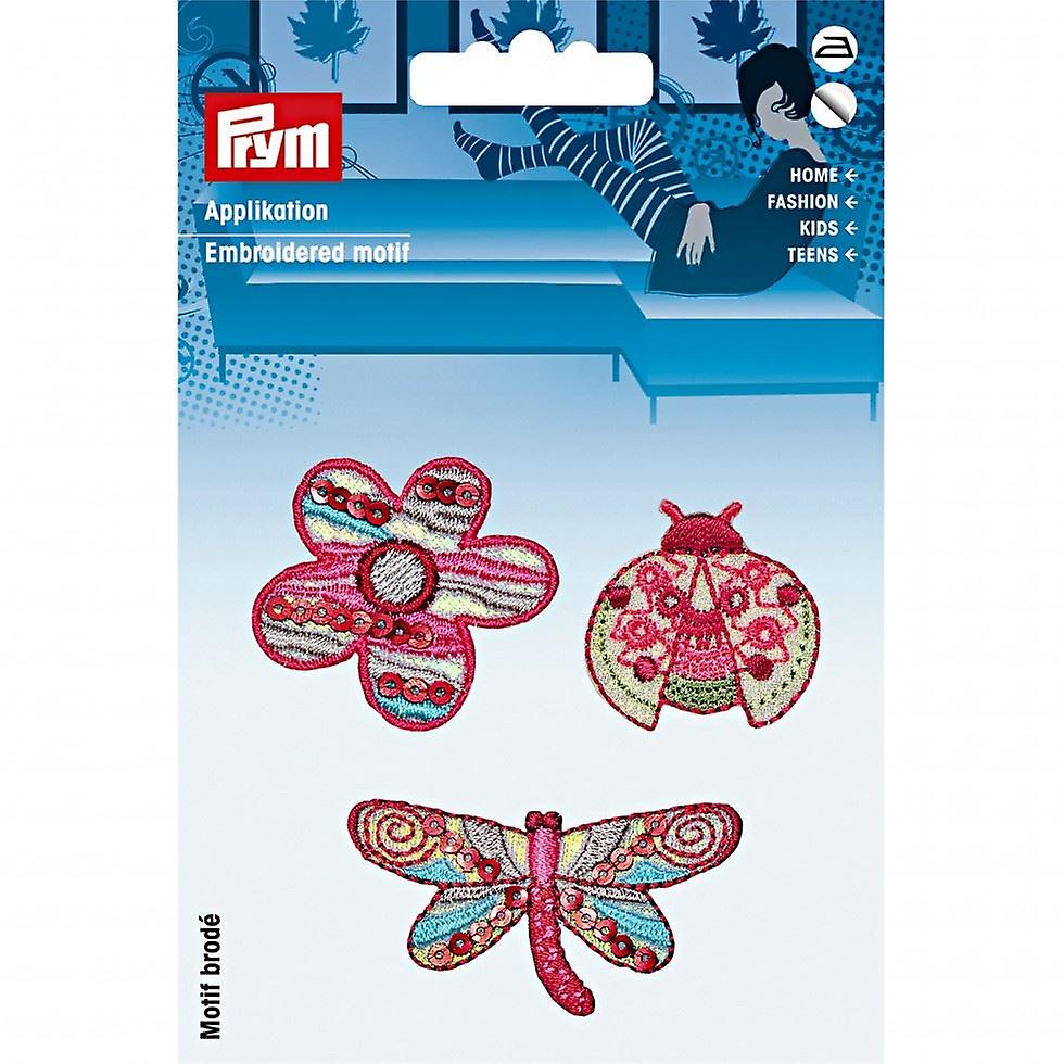 Prym Patch Motif Flower Butterfly - per pack of 3