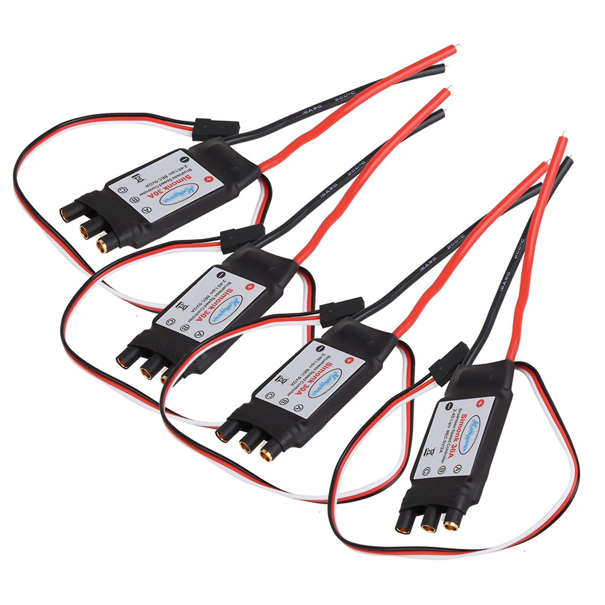 4pcs 30AMP Simonk Firmware Brushless ESC w/2A 5V BEC 2-4S for Quad Multi-copter