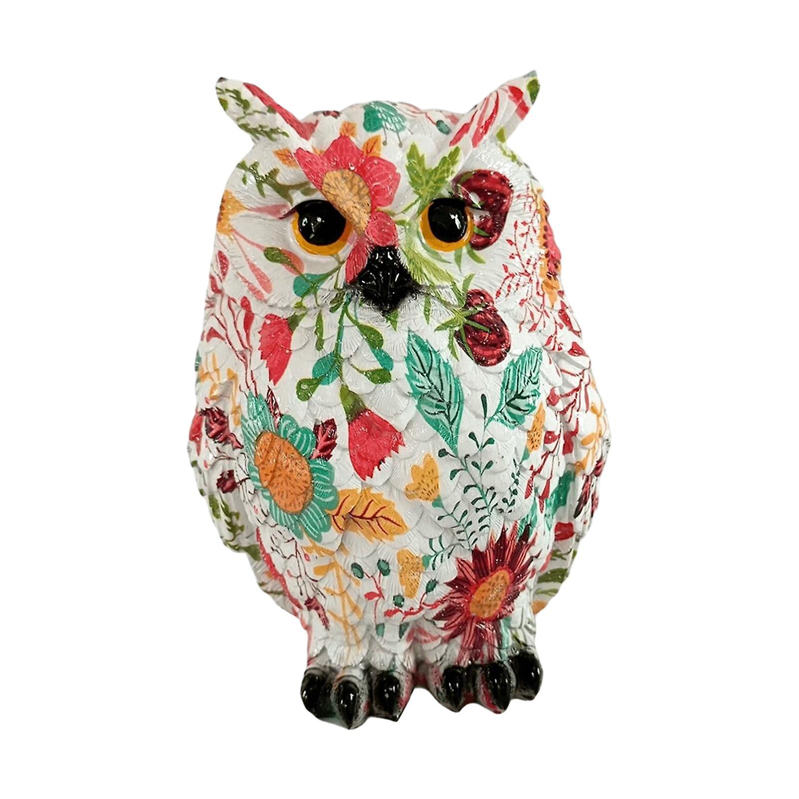 Owl Statue Artwork Modern Resin Table Ornament for Table Library Anniversary Floral