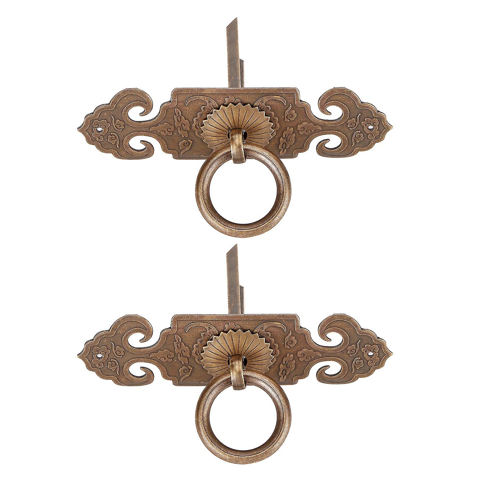 2 Sets BatShaped Copper Antique Drawer Handle Knobs 10x3x1cm