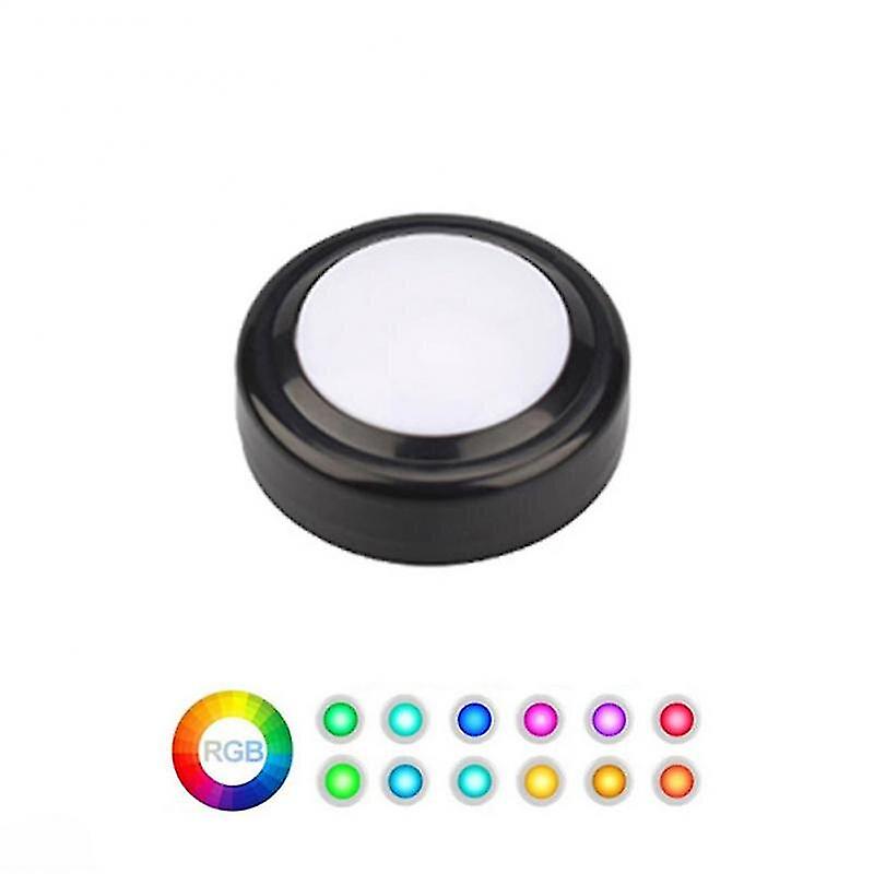 Led Cabinet Light Rgb Puck Lamp Remote Control Battery Powered Dimmable Kitchen Under
