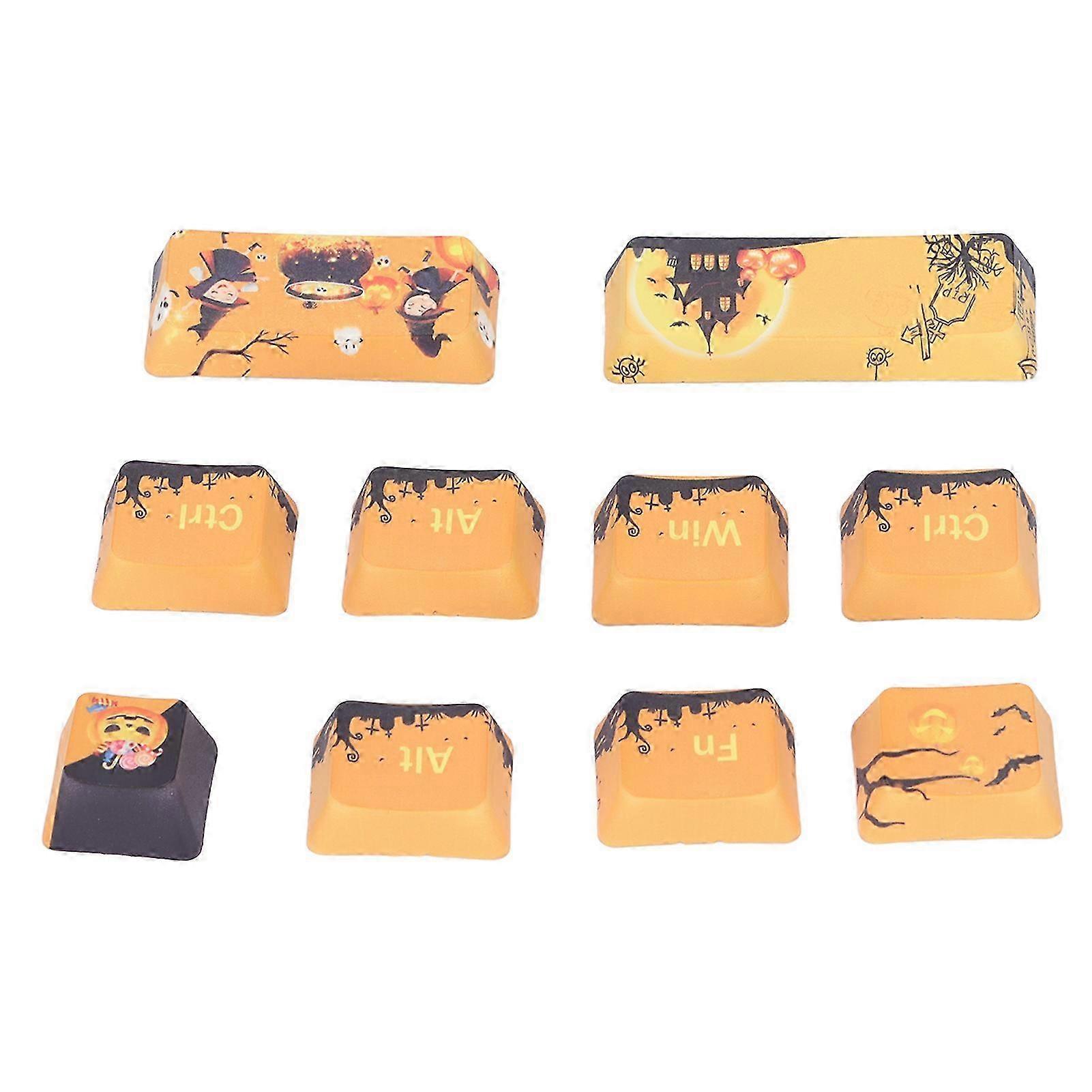 Keycaps PBT Material Halloween Theme Excellent Durability Easy Typing DIY Keycaps