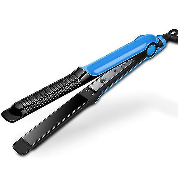 Hair Straighteners Ceramic Coated Two-in-one Straightener Flat Iron Four-speed Temperature Adjustment Blue