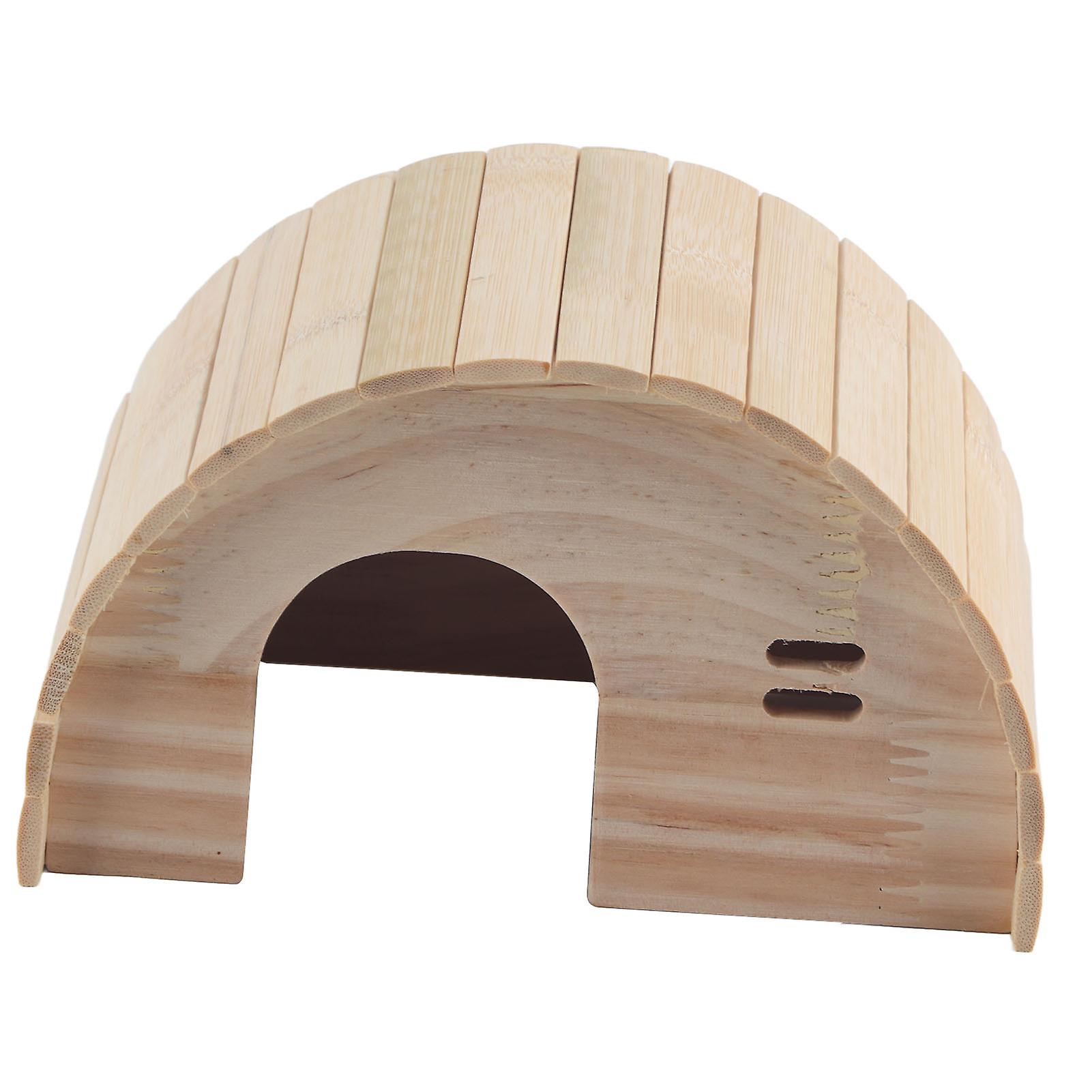 Wooden Hamster House, Bite Resistant, Wooden Hideout for Guinea Pig, Dwarf Hamster, Golden Bear