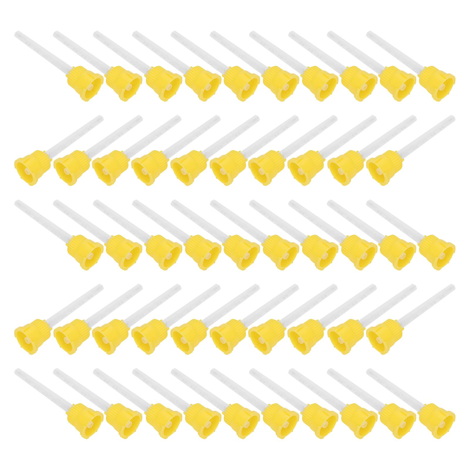 50pcs Disposable Epoxy Nozzle Tip for Adhesive Applicator Dental Mixing Tip Accessory
