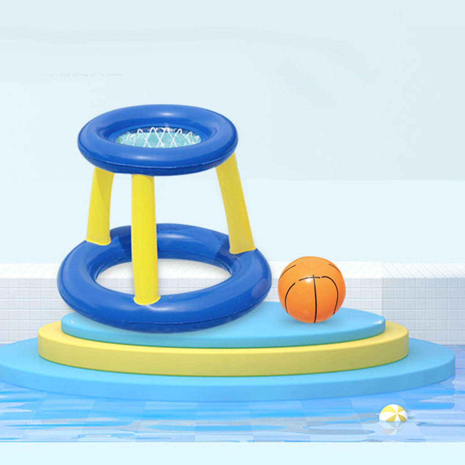Inflatable Pool Volleyball Set with Volleyball Net Hoops Thickened Safe Portable Inflatable Pool Games Set 52418 