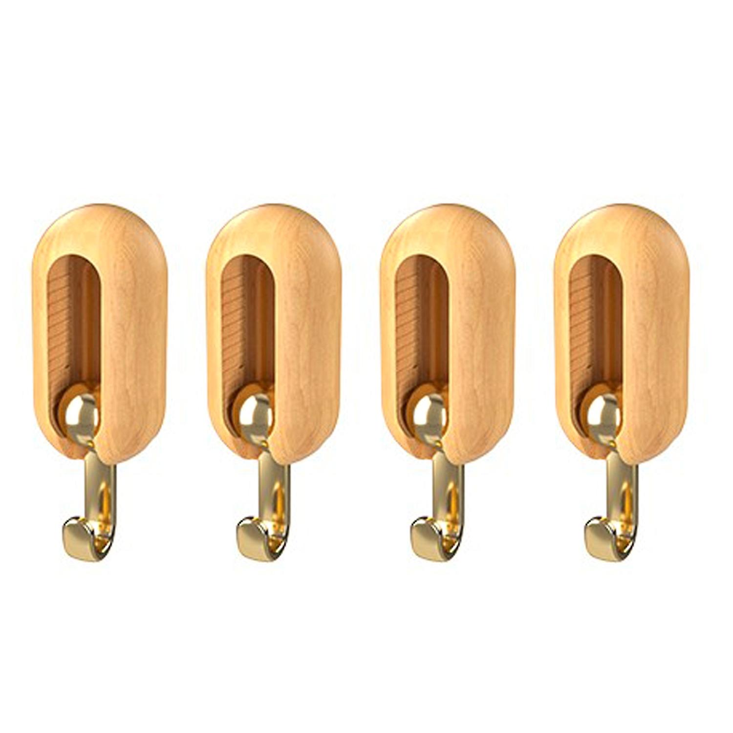4Pcs Sticky Hooks Strong Load-bearing No Punching Wall Mounted Self-Adhesive No-marking Organizer Ho
