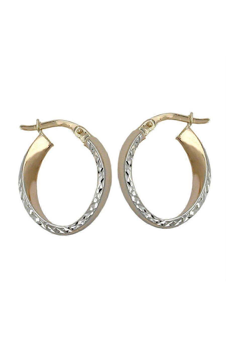 Hoop Earrings Diamond Cut 9k Gold - Gl431241