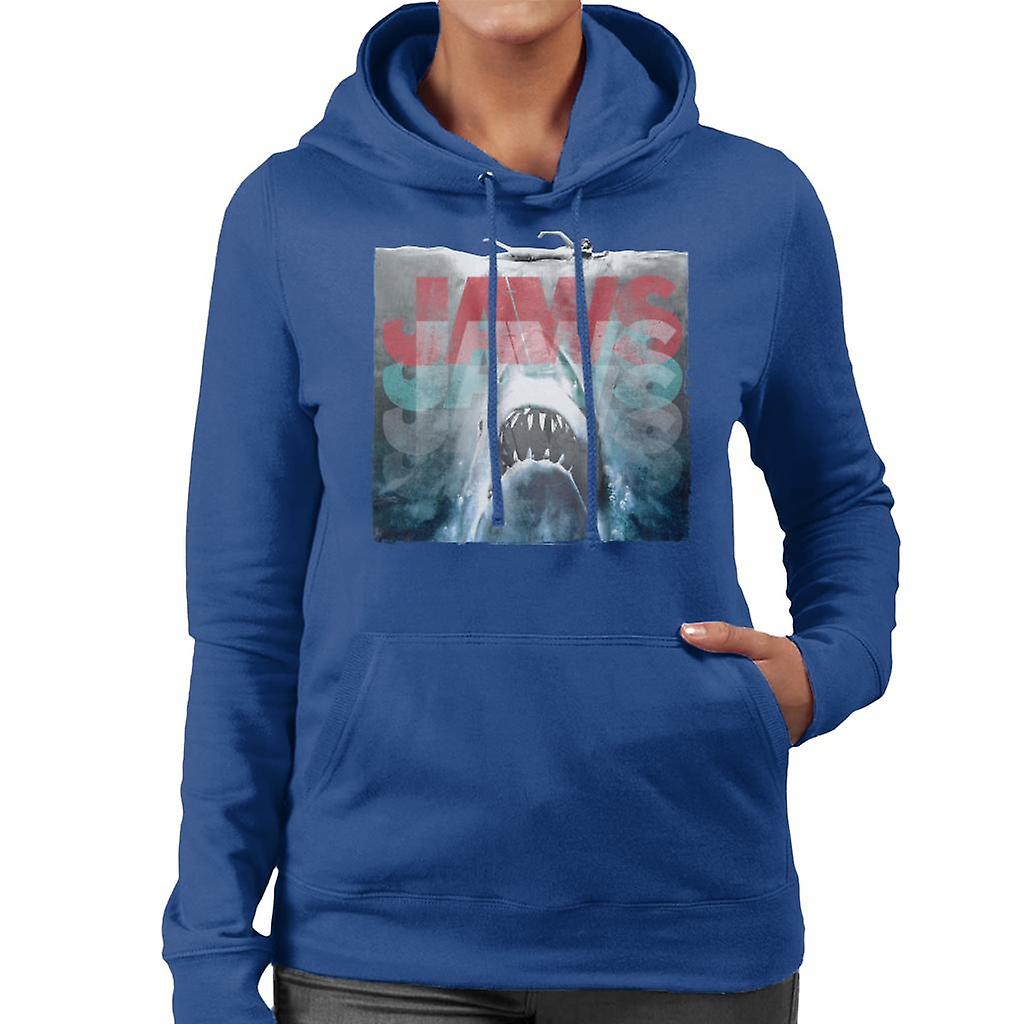 Jaws Layered Text Logo Women's Hooded Sweatshirt