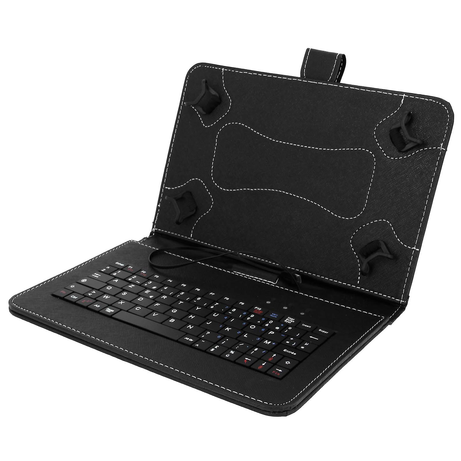Folio Case with AZERTY Keyboard 10 '' Tablet - Black - Support Stand Function