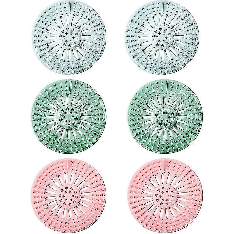 6Pcs Silicone Shower Drain Covers